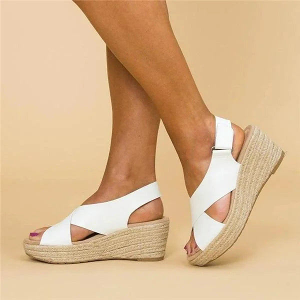 Ysabelle kvinders ortopædiske sommersandaler – komfortable, elegante og fleksible med kilehæl