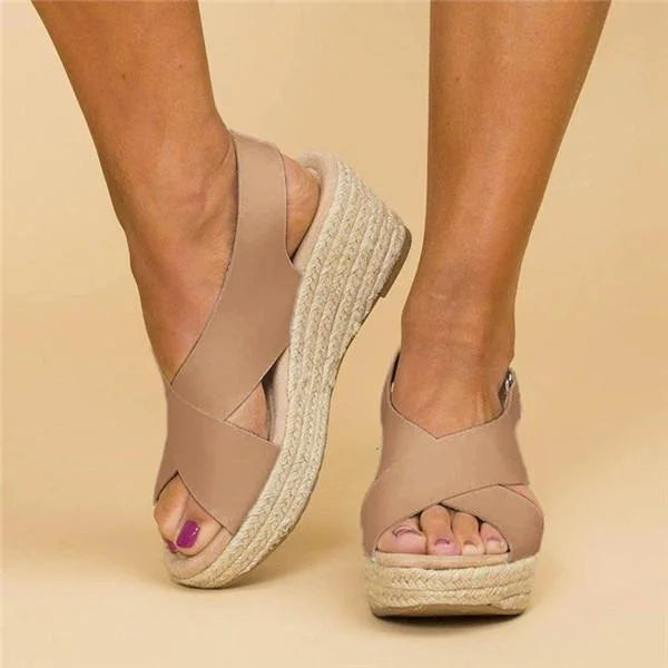 Ysabelle kvinders ortopædiske sommersandaler – komfortable, elegante og fleksible med kilehæl
