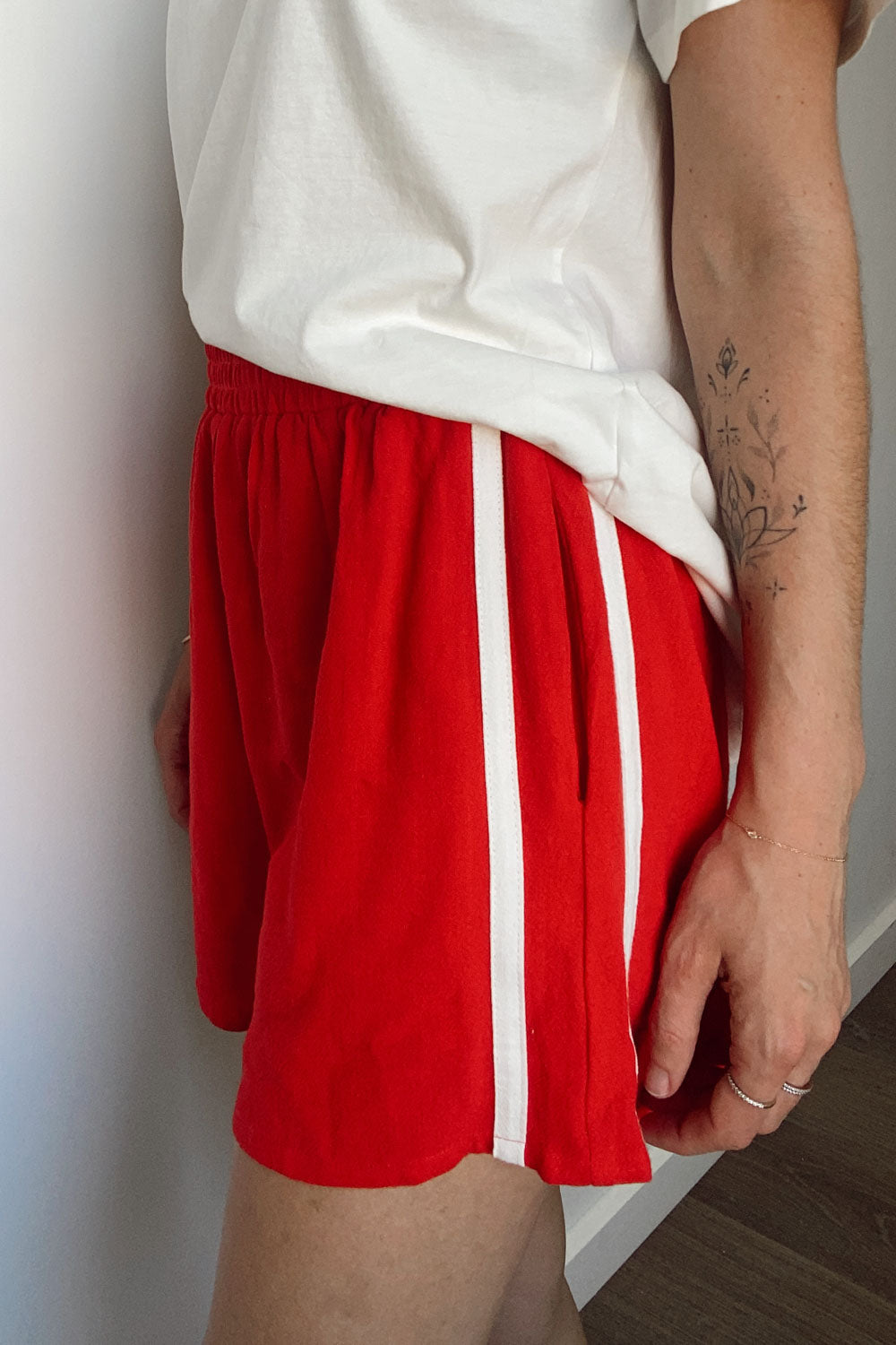 Courtney Dame Shorts i Hør – Sommerlige og Luftige Shorts med Elastisk Talje og Løs Pasform