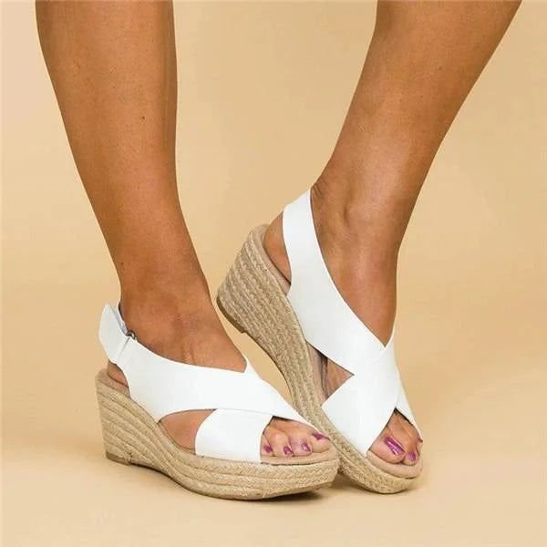 Ysabelle kvinders ortopædiske sommersandaler – komfortable, elegante og fleksible med kilehæl