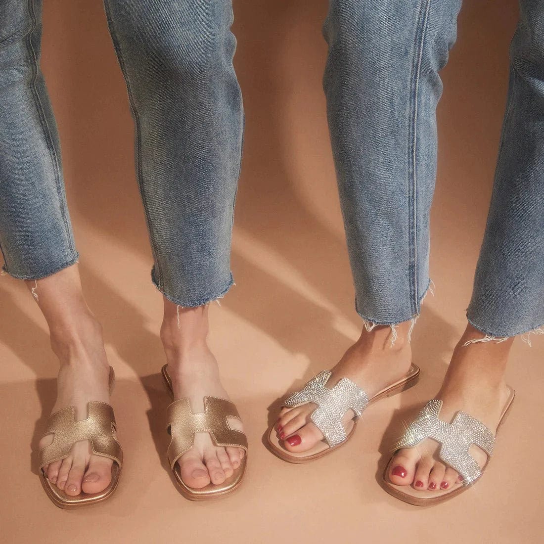 Elisa Damesandaler – Elegante Slip-Ons med Udskæringer og Komfortabel Polstring