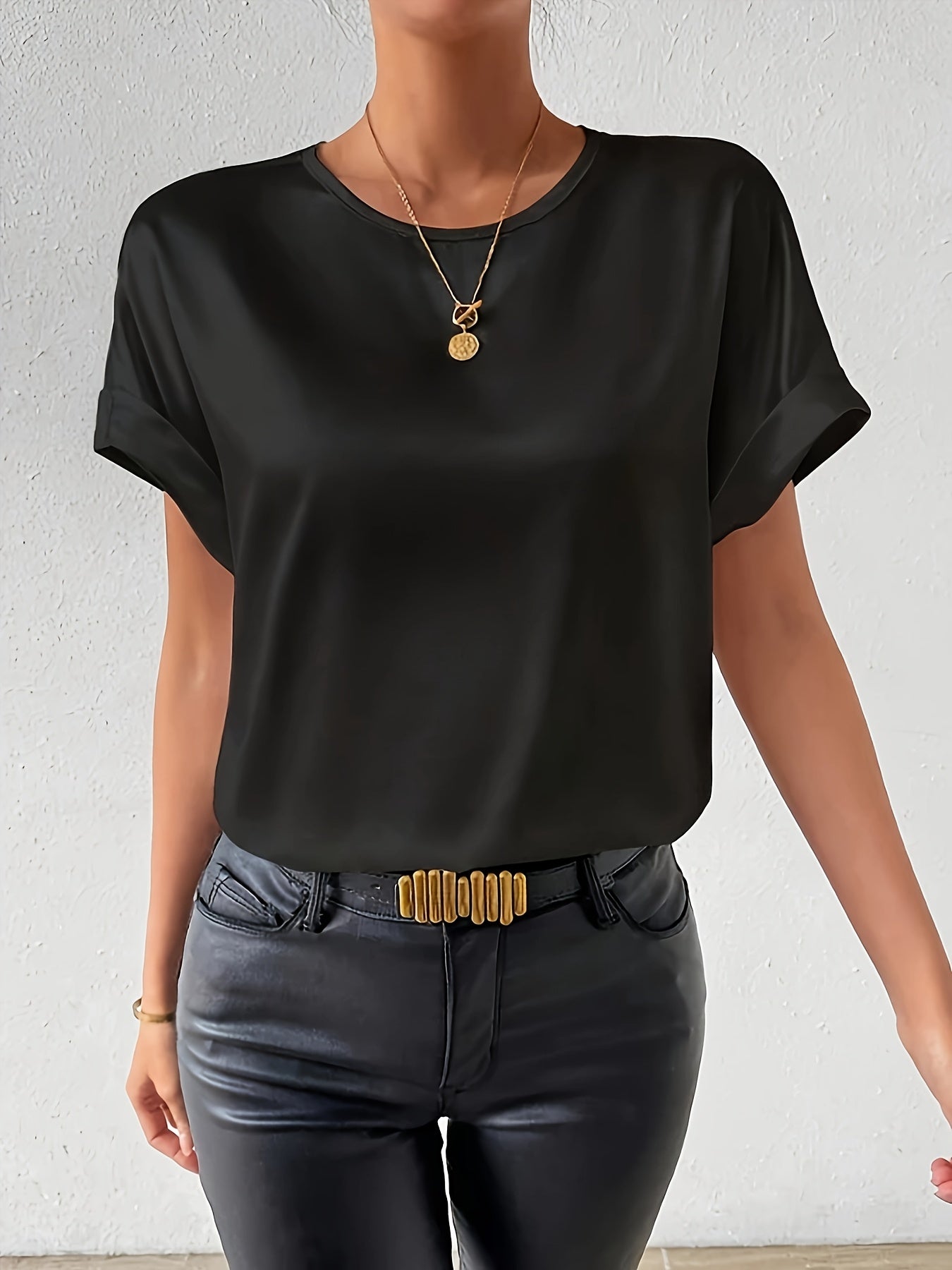 Selena Dames Sommerbluse – Let og Elegant Bluse i Åndbart Polyester med Løs Pasform