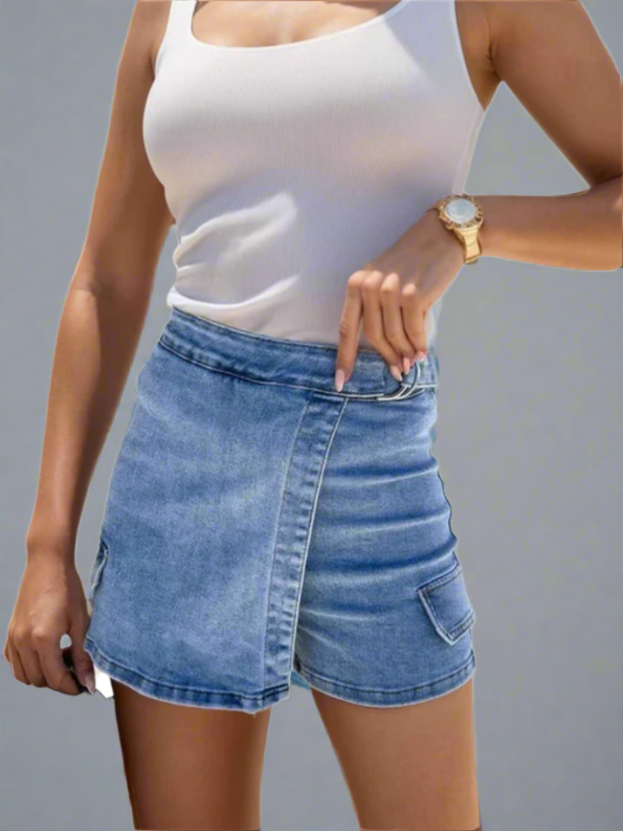Clara Dame Culottes – Komfortable Jeans Culottes med Flatterende Pasform og Chic Casual Stil