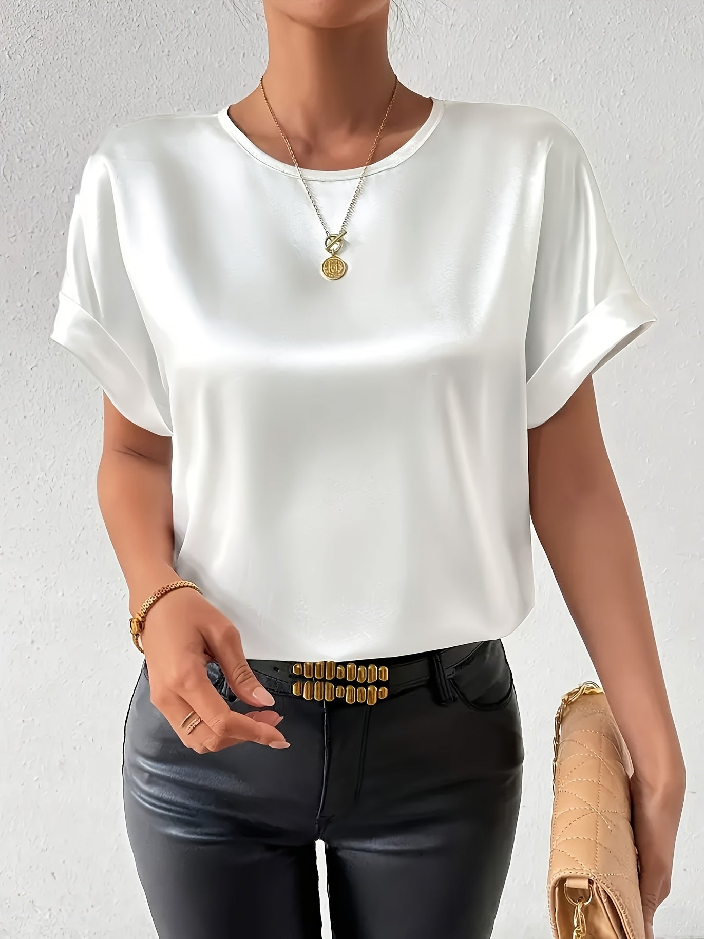 Selena Dames Sommerbluse – Let og Elegant Bluse i Åndbart Polyester med Løs Pasform
