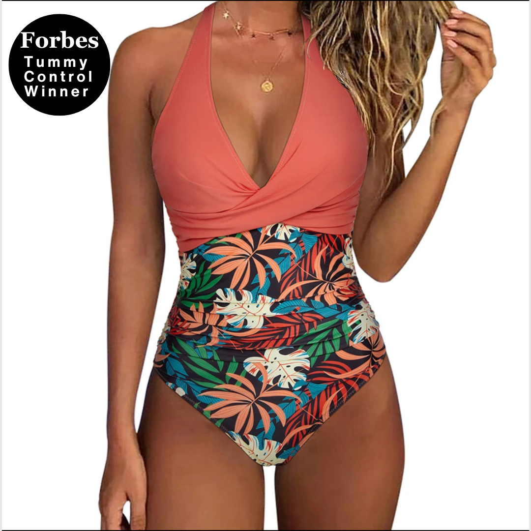 Florence Dame Shapewear – Elegant V-udskæring og Hurtigtørrende Materiale til Strand og Pool