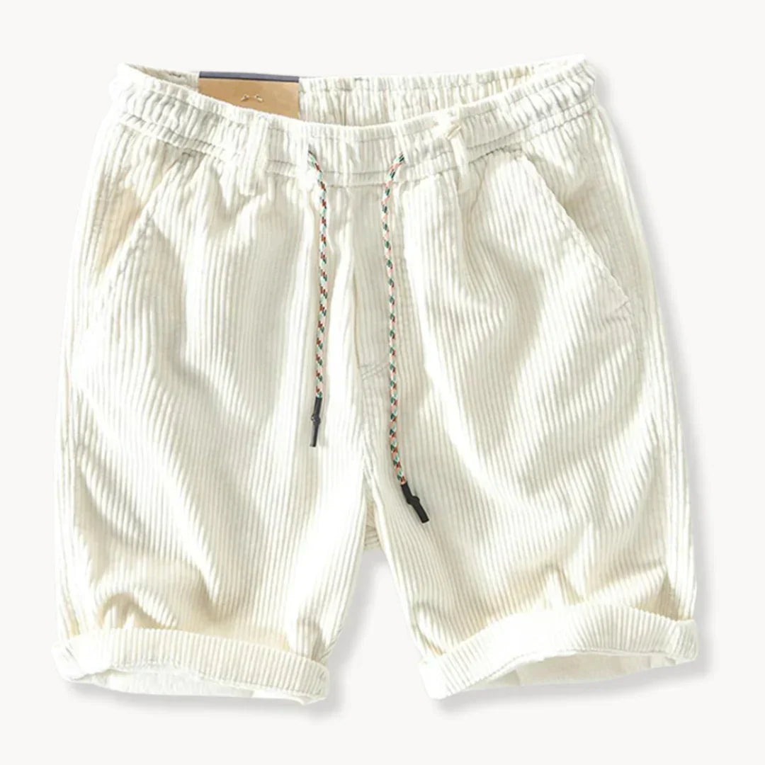 Keith Herreshorts i Velour – Justerbare Sommershorts i Blød Bomuld med Komfortabel Pasform