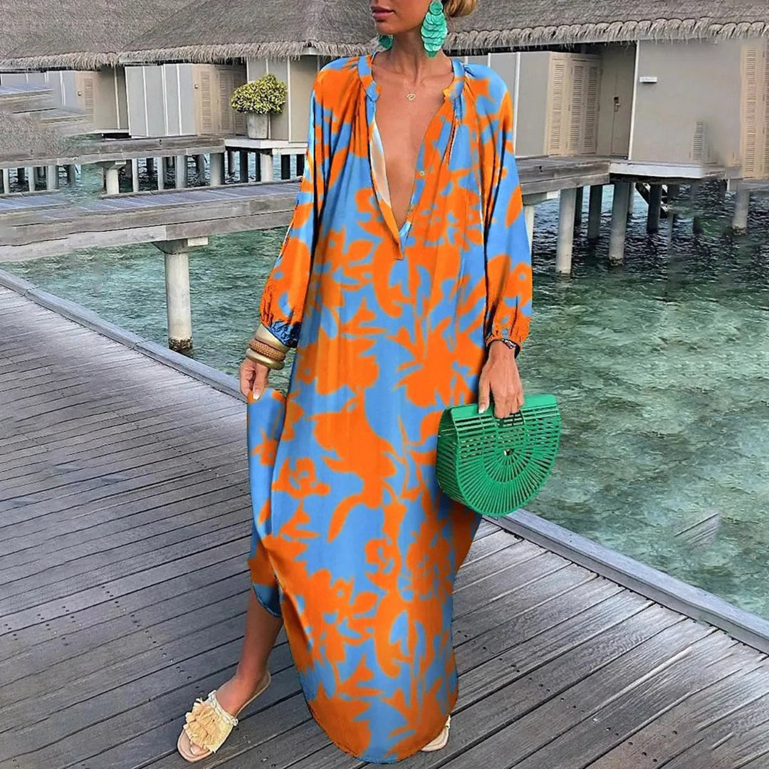 Amelia Boheme Kjole til Kvinder – Sommerkjole i Bomuldsblanding med Flatterende Pasform & Chic Stil