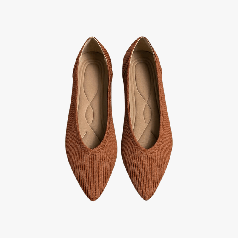 Faye Dame Ballerina Spidse – Komfortable Slip-on Ballerinaer med Netstof og Blød Sål