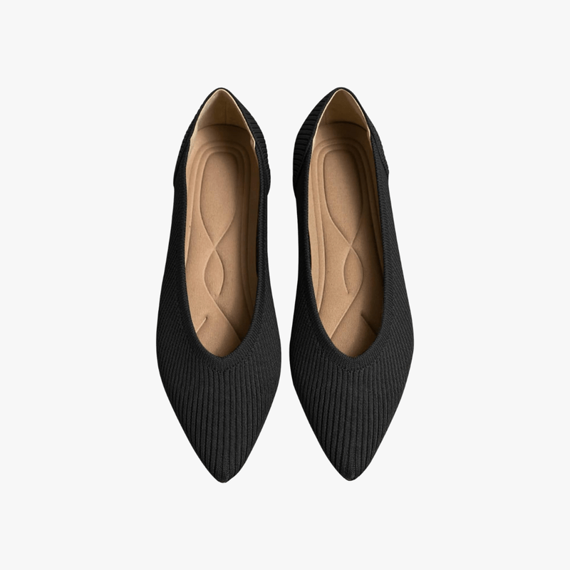 Faye Dame Ballerina Spidse – Komfortable Slip-on Ballerinaer med Netstof og Blød Sål