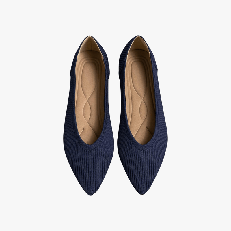 Faye Dame Ballerina Spidse – Komfortable Slip-on Ballerinaer med Netstof og Blød Sål