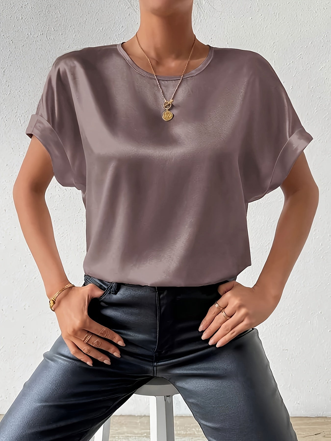 Selena Dames Sommerbluse – Let og Elegant Bluse i Åndbart Polyester med Løs Pasform