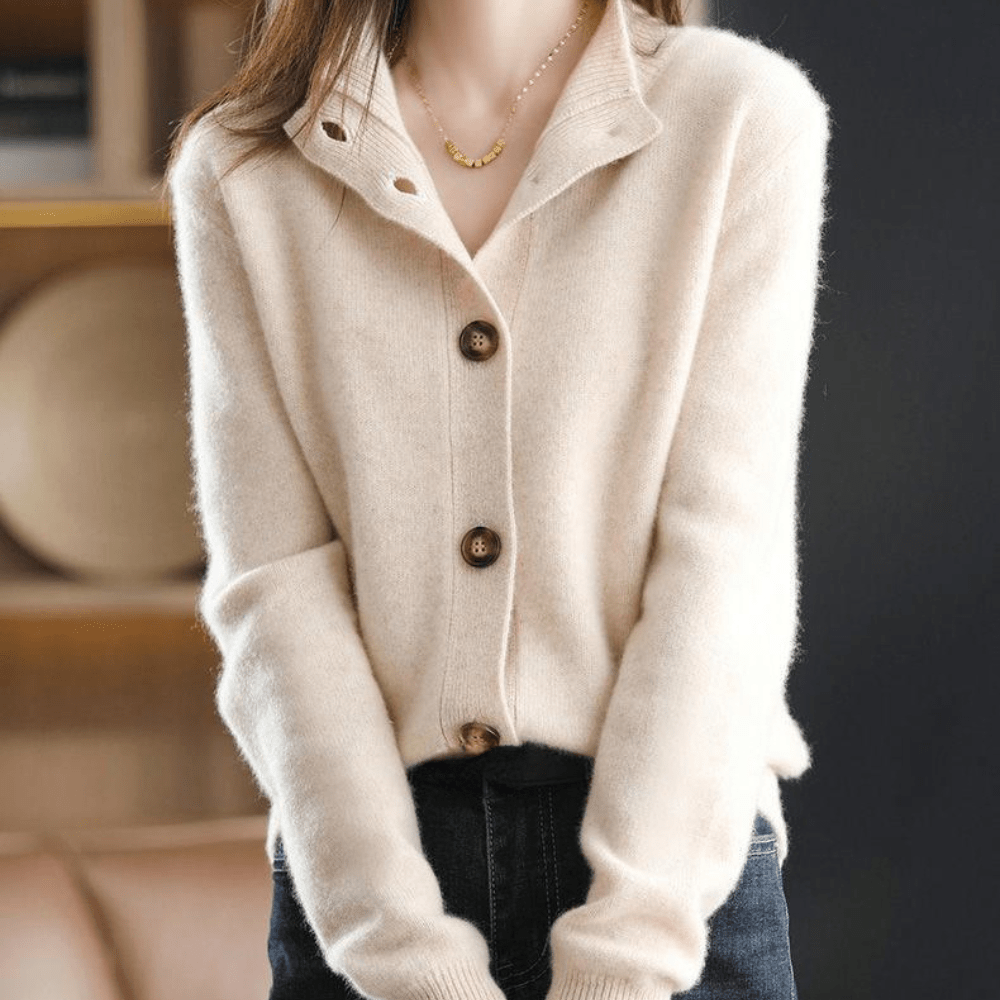 Darla Cashmere Cardigan til Kvinder – Blød & Elegant Strik med Behagelig Pasform