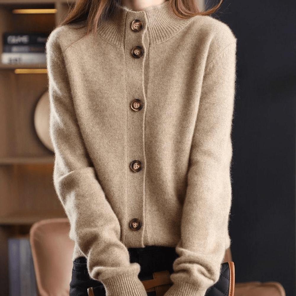 Darla Cashmere Cardigan til Kvinder – Blød & Elegant Strik med Behagelig Pasform