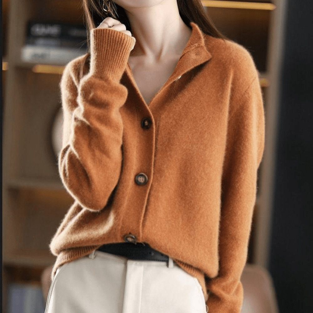 Darla Cashmere Cardigan til Kvinder – Blød & Elegant Strik med Behagelig Pasform